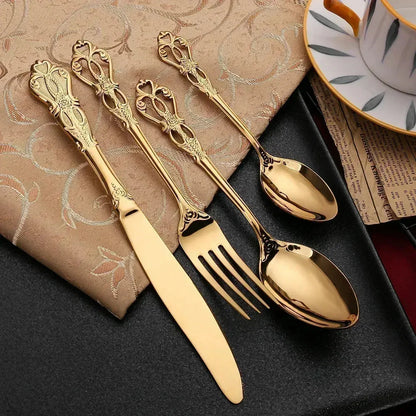Avelena Cutlery Set - Edelstahl Spülmaschinenfeste Besteck Set