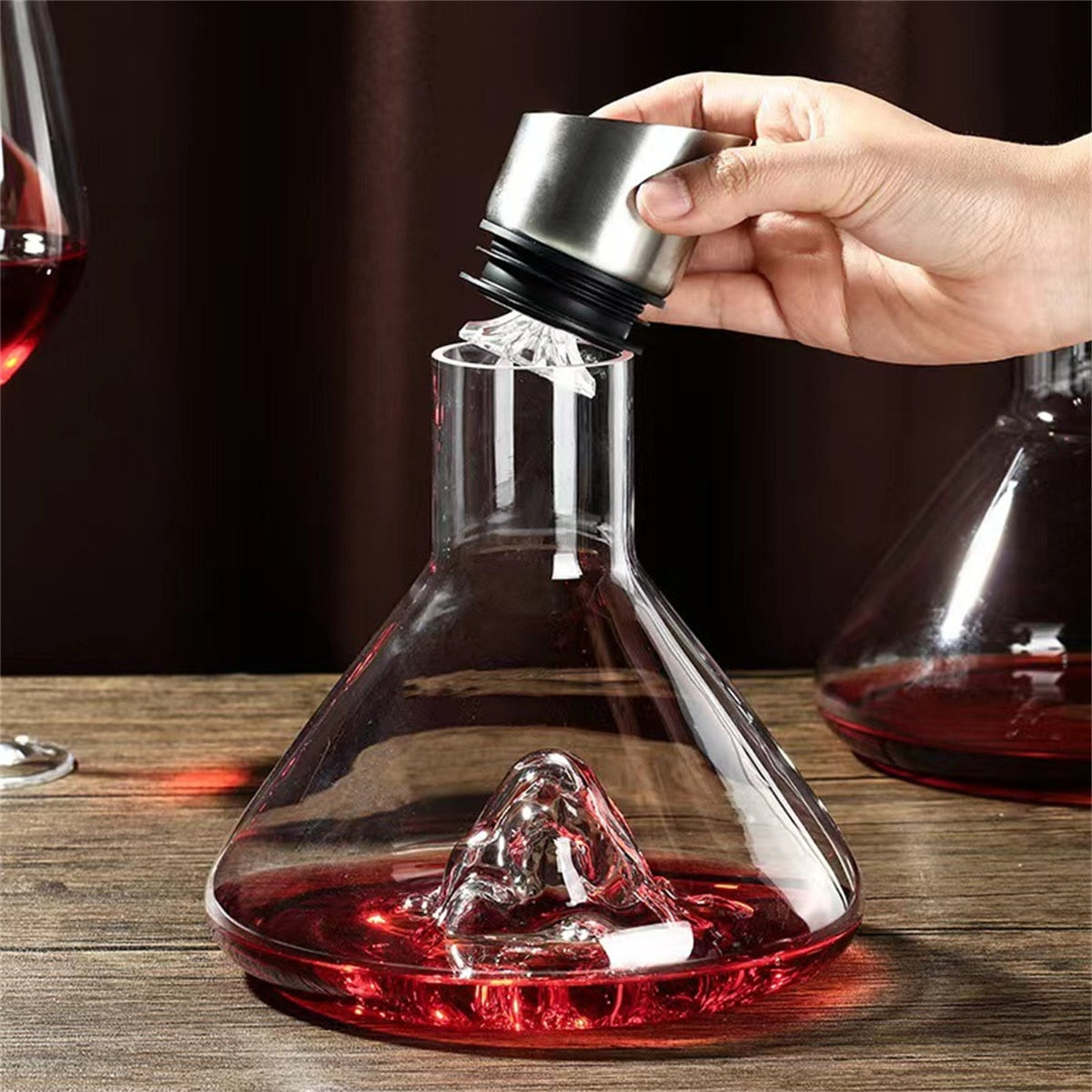 Avelena | Traumhafter Berg Premium Kristall Wein Dekanter