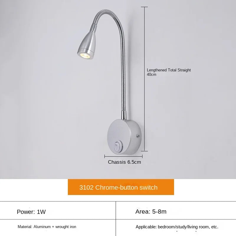 Avelena | Vielseitige LED-Wandleuchte: Modern, Flexibel, Perfekt zum Lesen im Bett