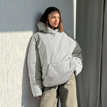 Avelena | Damen Winterjacke mit Kapuze und Taschen