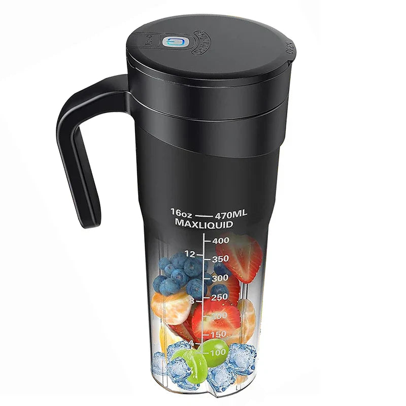Avelena | Tragbarer Entsafter - Wiederaufladbarer Mini-Mixer mit 6 scharfen Klingen für Shakes und Smoothies
