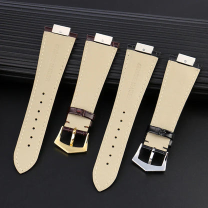 Avelena | 25X13Mm Ausschnitt Echte Leder Uhrband + Verbindung für Patek Philippe Nautilus 5711 5726 5712G Band Armband Bracelet