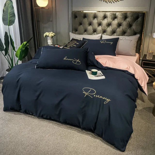 Avelena | Bettwäsche Elegante Luxe Bettbezug mit Stickdesign