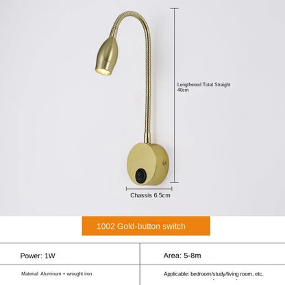 Avelena | Vielseitige LED-Wandleuchte: Modern, Flexibel, Perfekt zum Lesen im Bett