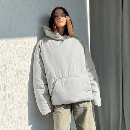 Avelena | Damen Winterjacke mit Kapuze und Taschen