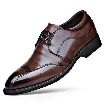 Avelena | Herren Leder Schuhe Stilvolle Herren Schuhe Spitz Oxford Hochzeit Leder Herren Dress Schuhe Gentleman Büro Mann Schuh