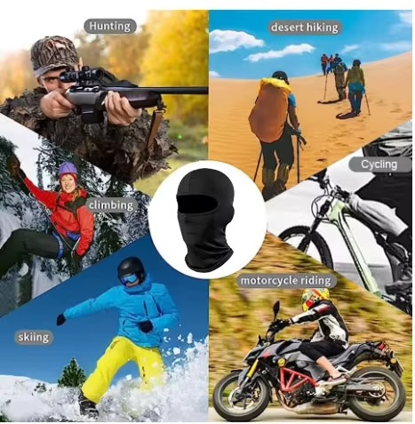 Avelena | Vollgesichts-Balaclava-Maske für Motorrad, Radfahren, Outdoor-Sport und Skifahren