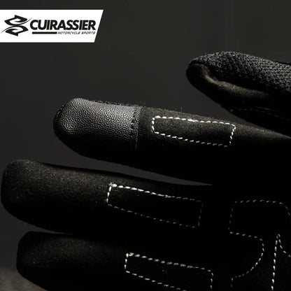 Avelena | Atmungsaktive Ganzfinger Motorradhandschuhe mit Touchscreen – Schützend
