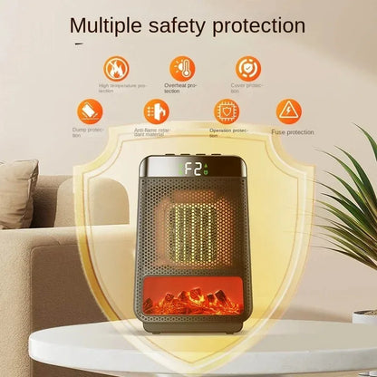 Avelena | 3D Dynamischer Flammen Elektroheizer | 1500W Tragbar, umweltfreundlich & schnelles Heizen für Badezimmer und Zuhause