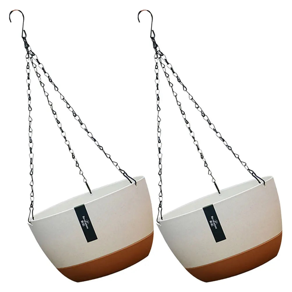 Avelena | Bloomexa Hängeblumentöpfe | 2er Set | Wetterfest & Modern | Für Balkon, Zaun & Innenbereich