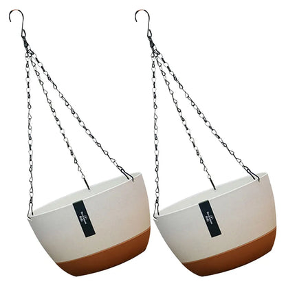 Avelena | Bloomexa Hängeblumentöpfe | 2er Set | Wetterfest & Modern | Für Balkon, Zaun & Innenbereich