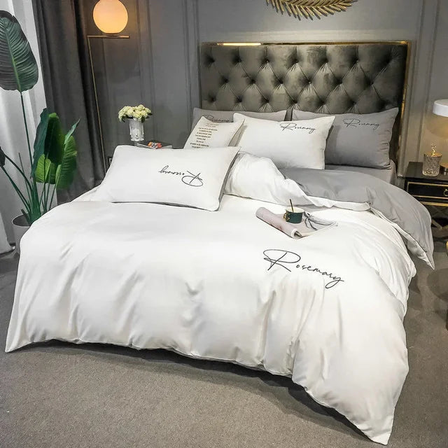 Avelena | Bettwäsche Elegante Luxe Bettbezug mit Stickdesign