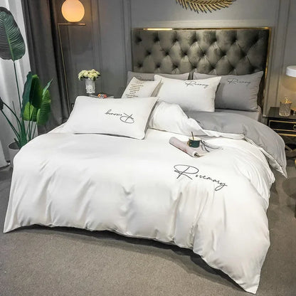 Avelena | Bettwäsche Elegante Luxe Bettbezug mit Stickdesign