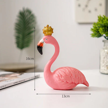 Avelena | Nordic Flamingo Figurine Figure Statue Sculpture Living Room Office Wedding Party Ornaments Home Decor Decoration Accessories