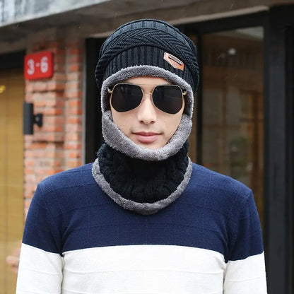 Avelena | Winter Beanie Mütze mit Schal