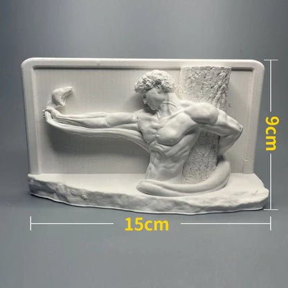 Avelena | Nordic INS Stil Charakter Gips Statue DIY Gemalt Skizze Fotografie Requisiten Tischdekorationen Wohnkunst Gips Dekoration