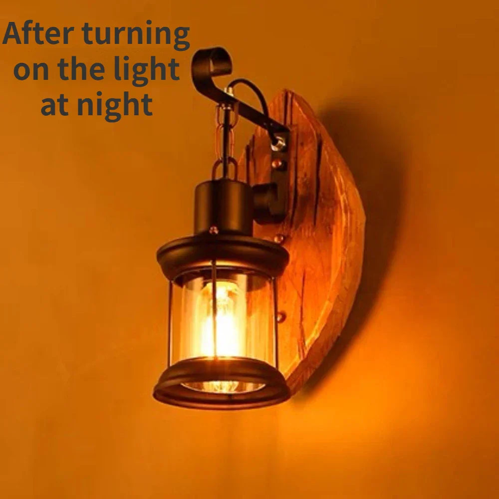 Avelena | Retro Laternenlampe Industrielle Laternen-Wandleuchte