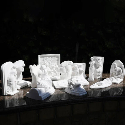 Avelena | Nordic INS Stil Charakter Gips Statue DIY Gemalt Skizze Fotografie Requisiten Tischdekorationen Wohnkunst Gips Dekoration