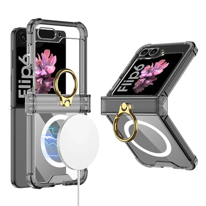 Avelena | Transparent Ring Case für Galaxy Z Flip 6