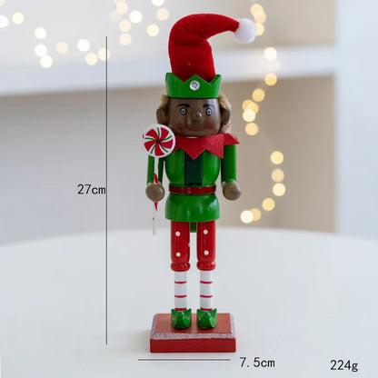 Avelena | Elf Nussknacker Soldat aus Holz Ornamente