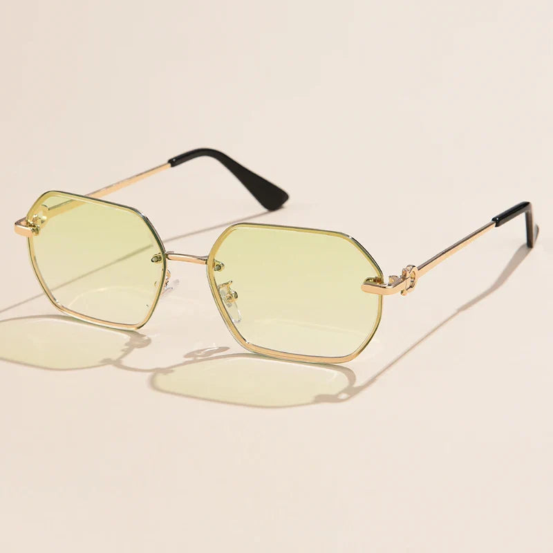 Avelena | Retro Metall Polygon Unisex Sonnenbrille