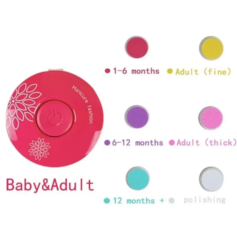 Avelena | Elektrischer Baby-Nageltrimmer, Säuglings-Maniküre-Werkzeug, Kinder-Nagelpolierwerkzeug, Neugeborenen-Hygieneset mit Nagelknipser