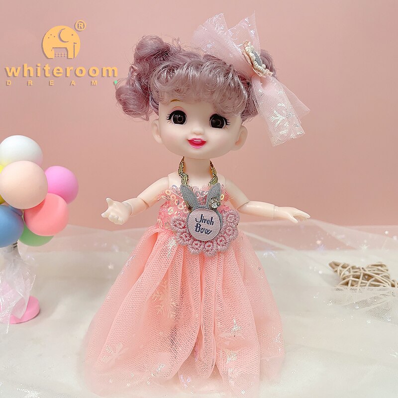 Avelena | 16Cm Blumenfee Bjd Puppe - Farbig Kleidung