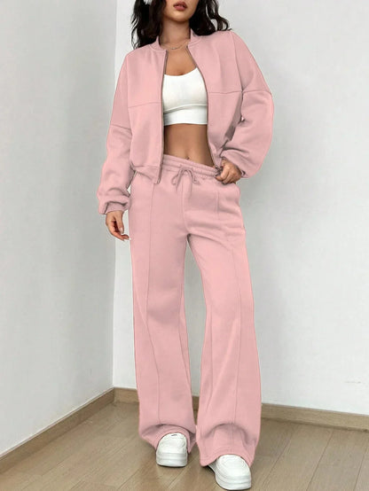 Avelena | Damen Kapuzenpullover mit Reißverschluss Uni-Farbe Neu