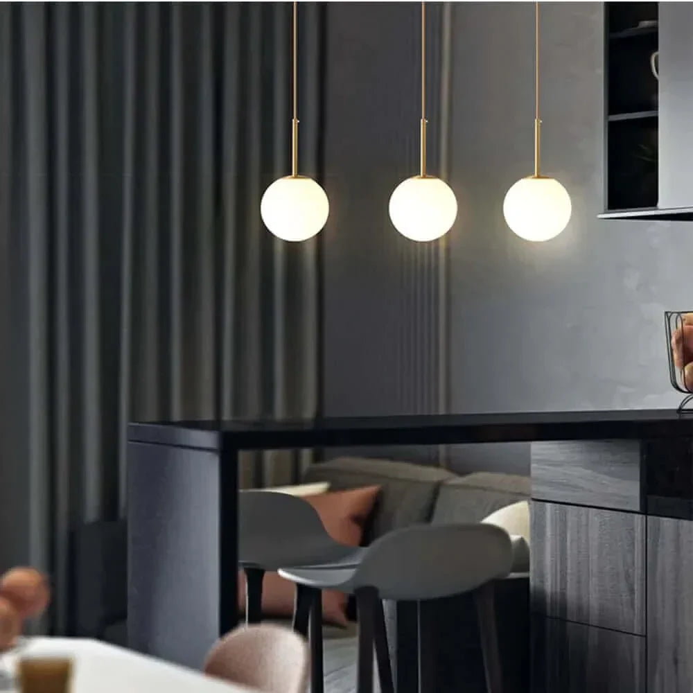 Avelena | Mid-Century Modern Glas Ball Pendelleuchte