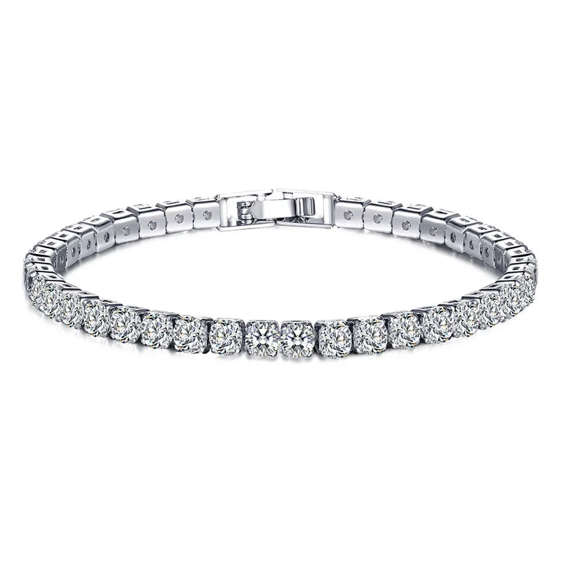 Avelena | Tennis-Armband – Glänzen Sie mit Attitüde: Eleganz aus Sterlingsilber und Hip-Hop-Flair!