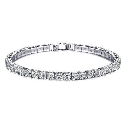 Avelena | Tennis-Armband – Glänzen Sie mit Attitüde: Eleganz aus Sterlingsilber und Hip-Hop-Flair!
