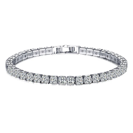 Avelena | Tennis-Armband – Glänzen Sie mit Attitüde: Eleganz aus Sterlingsilber und Hip-Hop-Flair!