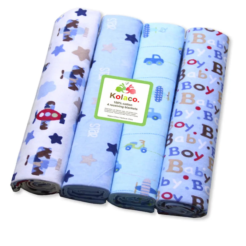 Avelena | 4Pcs 100% Baumwolle Babyhandtuchdecke Set