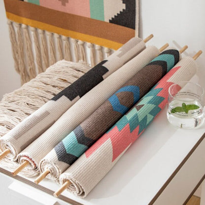 Avelena | Böhmischer Wandteppich, Makramee-Wandbehang, Heimdekoration, Baumwoll-Leinen-Quaste, handgefertigt, gewebt, geometrische Leinwandkunst, Hintergrund-Wandteppiche