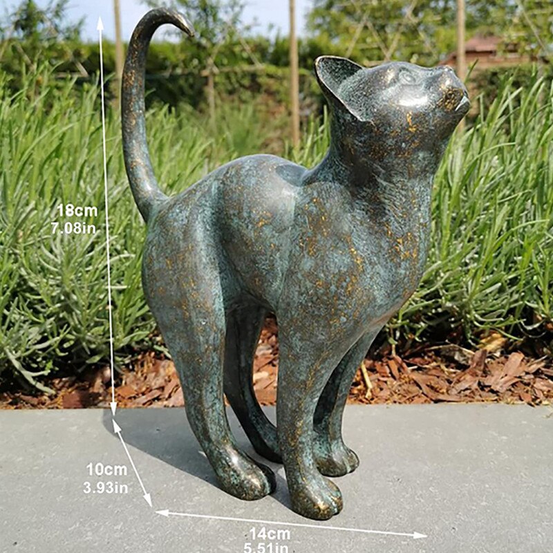Avelena | Verzaubernde Gartenkatzen-Statuen - Purr-fekte Harzdekoration