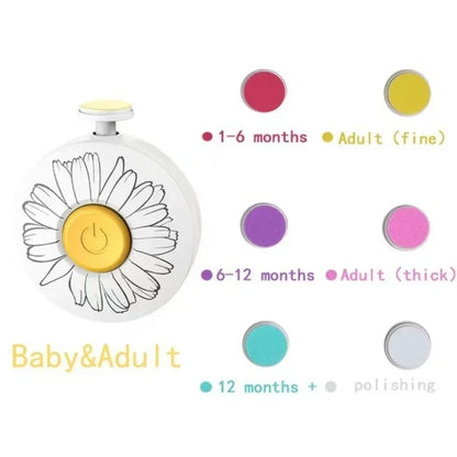 Avelena | Elektrischer Baby-Nageltrimmer, Säuglings-Maniküre-Werkzeug, Kinder-Nagelpolierwerkzeug, Neugeborenen-Hygieneset mit Nagelknipser