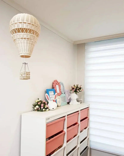 Avelena | Handgefertigtes Rattan Woven Luftballon Mobile Ornament