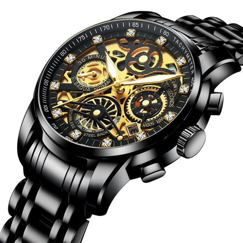 Avelena | Stilvolles Herrenarmbanduhr mit Schwarzem Design