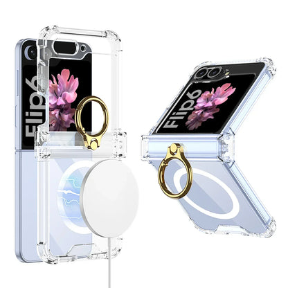 Avelena | Transparent Ring Case für Galaxy Z Flip 6