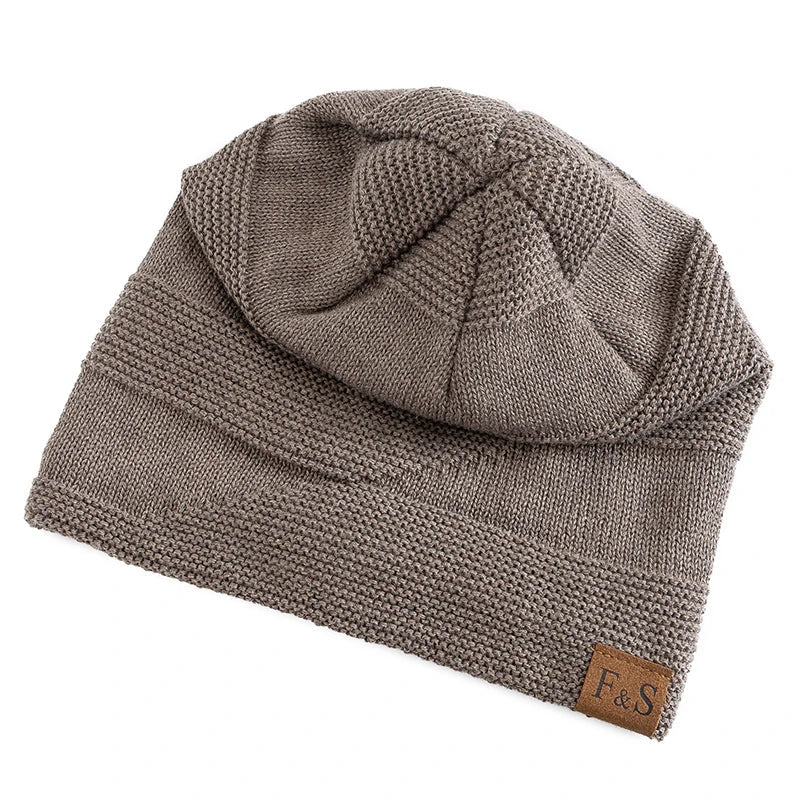 Avelena | Unisex Slouchy Winter Beanie - Pelzfutter