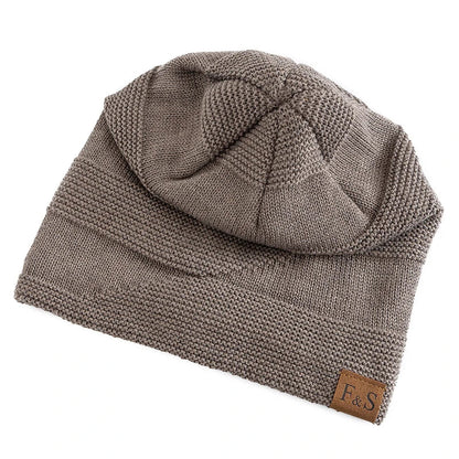 Avelena | Unisex Slouchy Winter Beanie - Pelzfutter