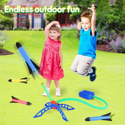 Avelena | AEROKICK Raketenwerfer | 6 Schaumstoffraketen | Kinderbetriebener Spielspaß | Für Garten & Park