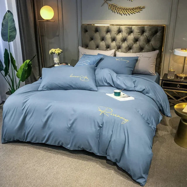 Avelena | Bettwäsche Elegante Luxe Bettbezug mit Stickdesign