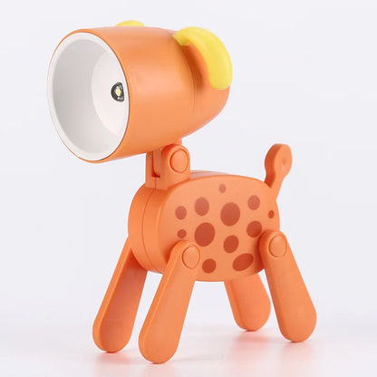 Avelena | Süße LED-Nachtlampe - Mini-Hund, Hirsch, Dinosaurier Falt-Tischlampe für das Kinderzimmer