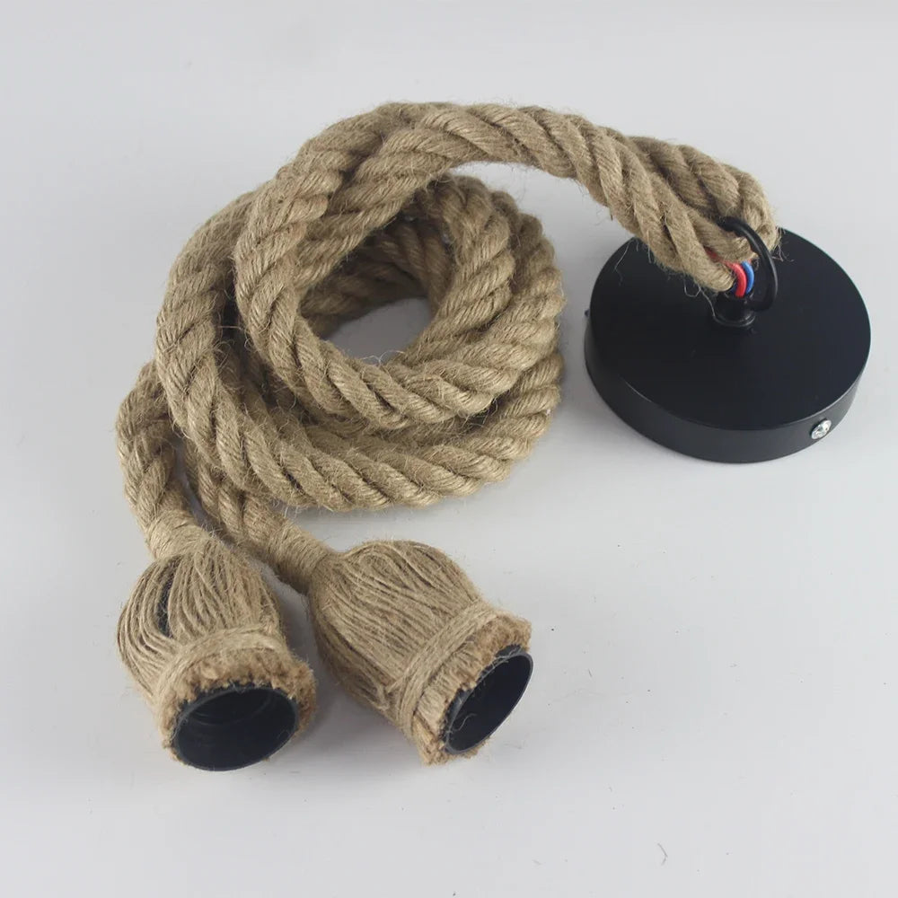 Avelena | Vintage Hanfseil Pendelleuchte