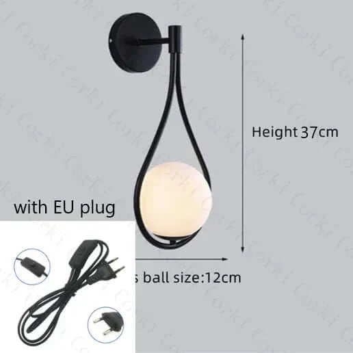 Avelena | Drop Luxus Glas Ball Wandleuchte