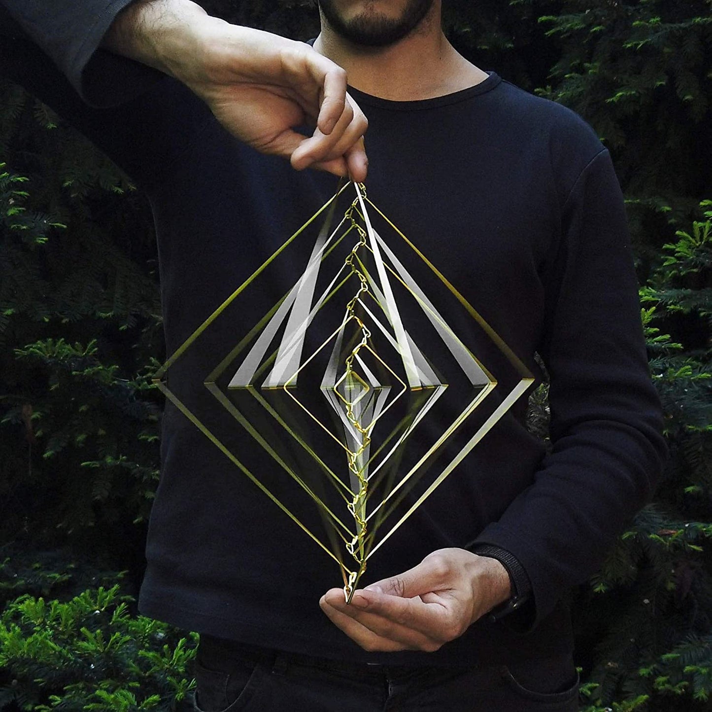 Avelena | Dream Atellani Square Wave Spin Zur Entlastung Von Magischen Windglocken Zur Aufhängung Im Freien Als Sonnenfänger für Gartendekoration