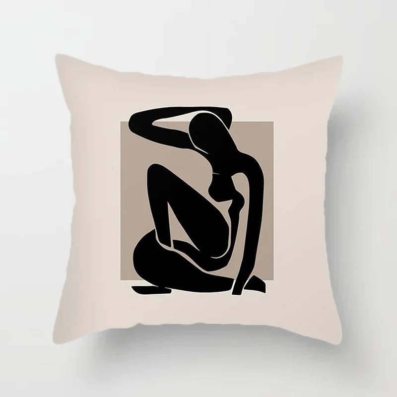 Avelena | Moderne Kunst Abstraktes Muster Dekokissenbezüge Kreative Linien Sofa Stuhl Kissenbezüge Wurfkissenbezüge Home Office Dekor