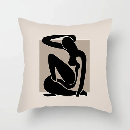 Avelena | Moderne Kunst Abstraktes Muster Dekokissenbezüge Kreative Linien Sofa Stuhl Kissenbezüge Wurfkissenbezüge Home Office Dekor
