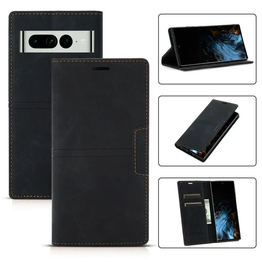 Avelena |  Leder Wallet Hülle Flip Case - Google Pixel